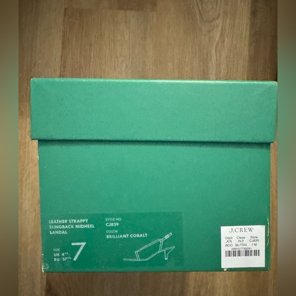 NIB J. CREW Krista slingback kitten-heel sandals in leather - Picture 4 of 5